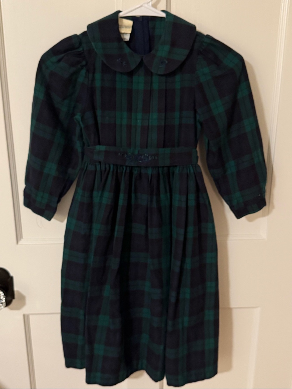 Vintage Laura Ashley Plaid Long Sleeve Dress
